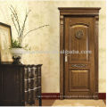 Puerta de madera clásica de la entrada y diseños de madera de lujo de la puerta, puerta de madera sólida o MDF material de la puerta de madera